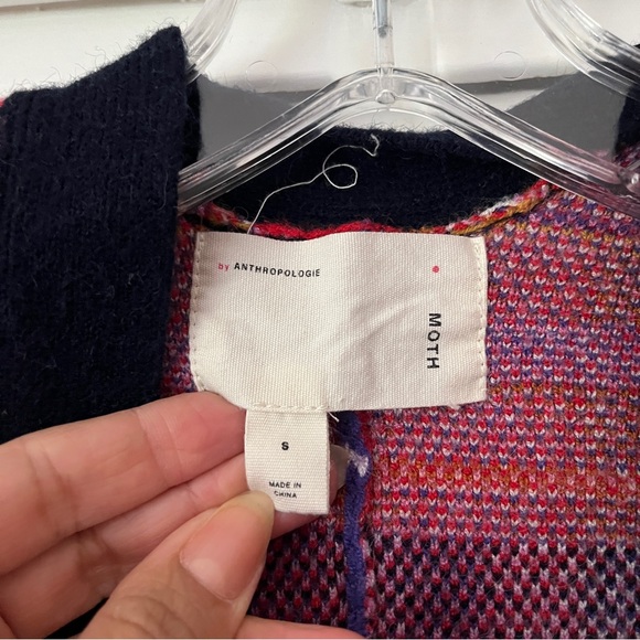 Moth by Anthropologie Williston plaid cardigan multicolor with belt size S - Picture 8 of 9